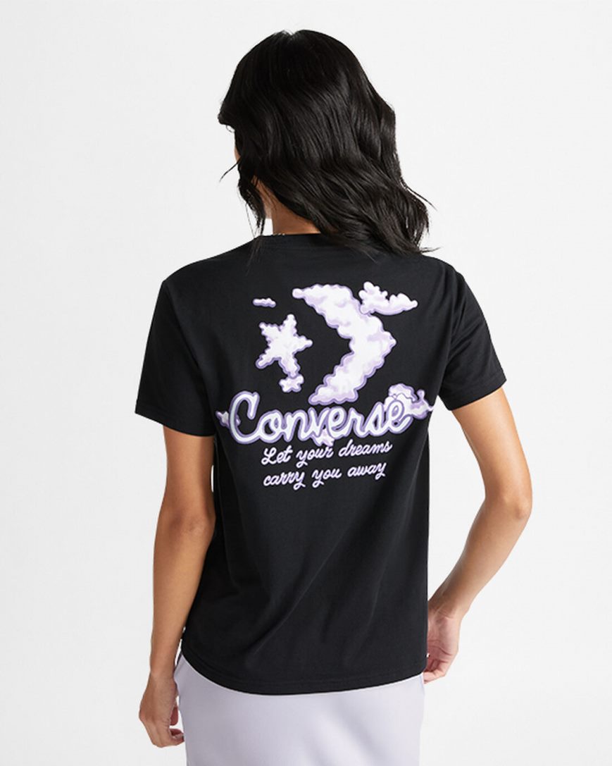 T-Shirts Converse Dreamer Grafika Damske Čierne | SK YPUGR1